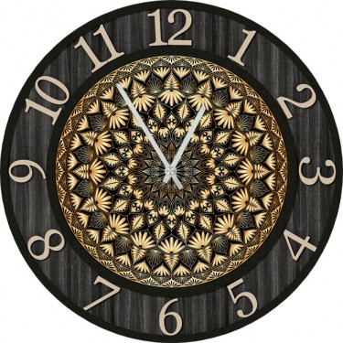 Настенные часы SvS 3002887 Настенные часы SvS 3002887 Черно-бежевый узор