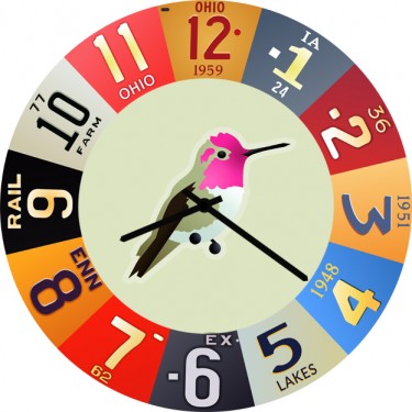 Настенные часы SvS 3002947 Птичка в яркой рамке