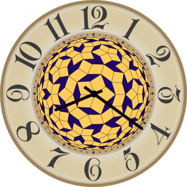Настенные часы SvS 3002961 Желто-синий узор