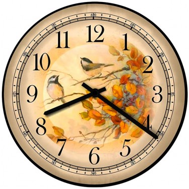 Настенные часы SvS 3501031 Classic Птички на ветке