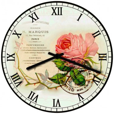 Настенные часы SvS 3501046 Vintage Роза винтаж