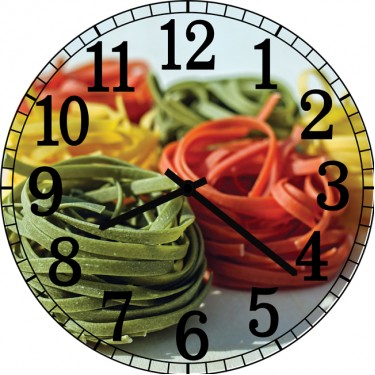 Настенные часы SvS 3501320 Kitchen Разноцветная лапша
