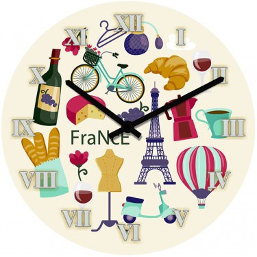 Настенные часы SvS 3501569 Все для путешествия во Францию