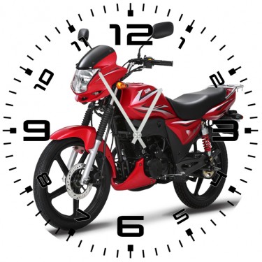Настенные часы SvS 3501782 Черно-красный мотоцикл