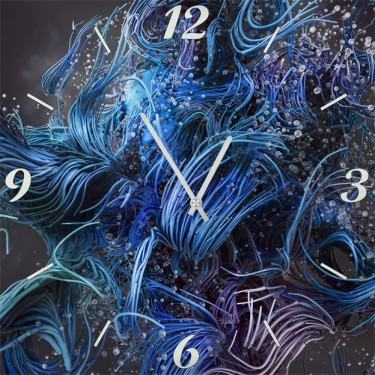 Настенные часы SvS 3501787 Сине-фиолетовая абстракция
