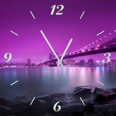 Настенные часы SvS 3501812 Фиолетовая ночь