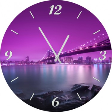 Настенные часы SvS 3501813 Фиолетовая ночь