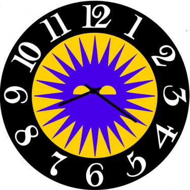 Настенные часы SvS 3502602 Фиолетовое солнышко