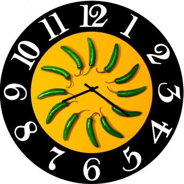 Настенные часы SvS 3502603 Зеленые перчики