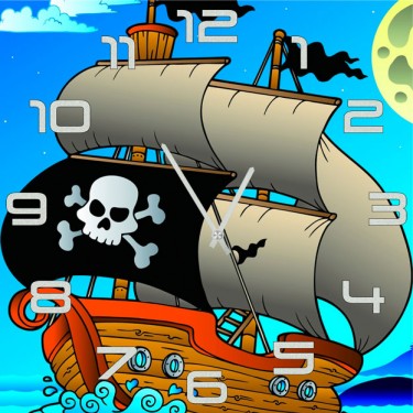 Настенные часы SvS 3502607 Пиратский корабль