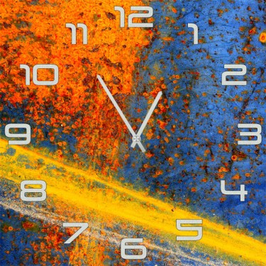 Настенные часы SvS 3502666 Сине-желто-оранжевый арт
