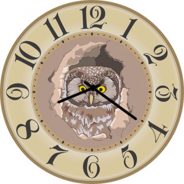 Настенные часы SvS 3502756 Рисованая сова