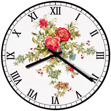 Настенные часы SvS 4001029 Flowers Розы вроссыпь
