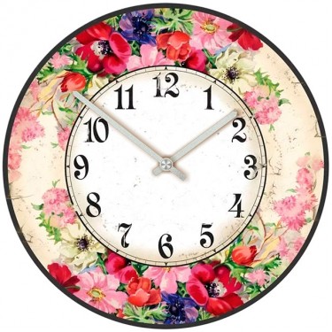 Настенные часы SvS 4001030 Flowers Ассорти из цветов