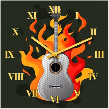 Настенные часы SvS 4001572 Огненная гитара