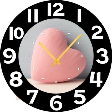 Настенные часы SvS 4002028 Розовое сердечко