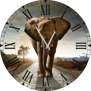 Настенные часы SvS 4002044 Слон на дороге