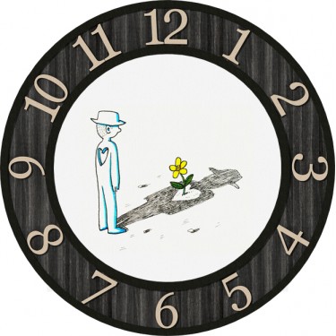 Настенные часы SvS 4002216 Человек и цветок-сердце