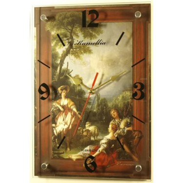 Настенные интерьерные часы Камелия 042 Картина, верт.