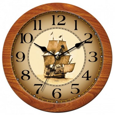 Настенные интерьерные часы Камелия 328185 Корабль