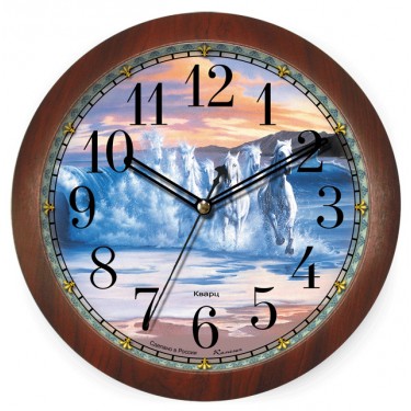 Настенные интерьерные часы Камелия 341123 Лошади