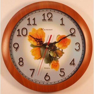 Настенные интерьерные часы Камелия 4155416 Тюльпаны