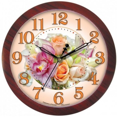 Настенные интерьерные часы Камелия 4428053 Розы