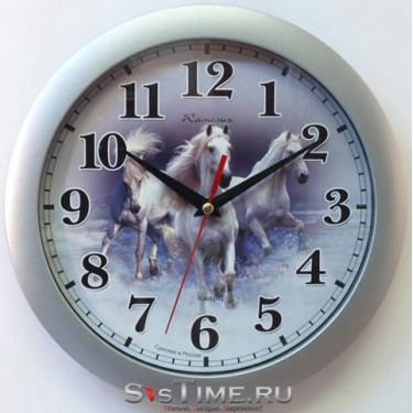 Настенные интерьерные часы Камелия 45933 Белые лошади