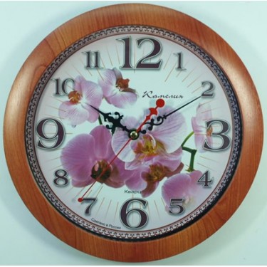Настенные интерьерные часы Камелия 875545 Орхидеи