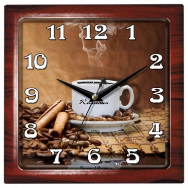 Настенные интерьерные часы Камелия 9038053 Кофе/квадрат