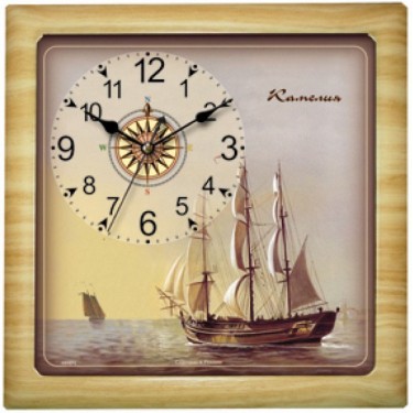 Настенные интерьерные часы Камелия 9081390 Парусник/квадрат