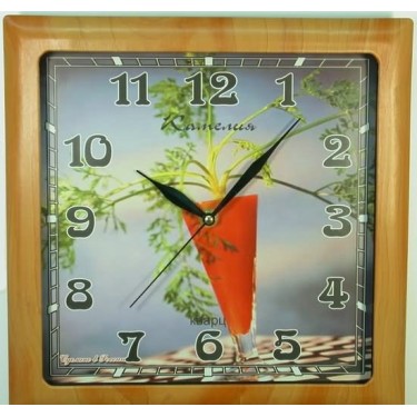 Настенные интерьерные часы Камелия 9252380 Морковь/квадрат