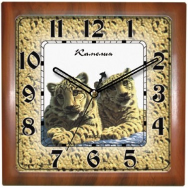 Настенные интерьерные часы Камелия 9261123 Тигрята/квадрат
