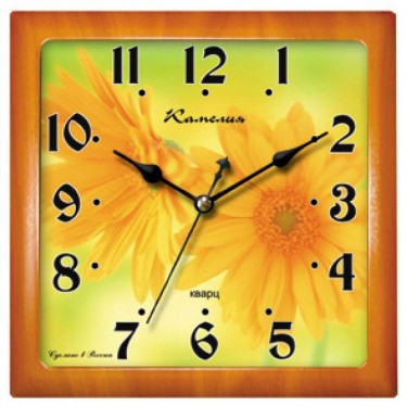 Настенные интерьерные часы Камелия 9295416 Гербера/квадрат