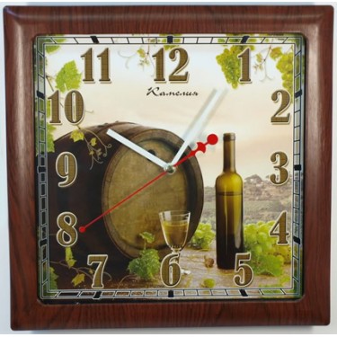 Настенные интерьерные часы Камелия 9461123 Виноград/квадрат