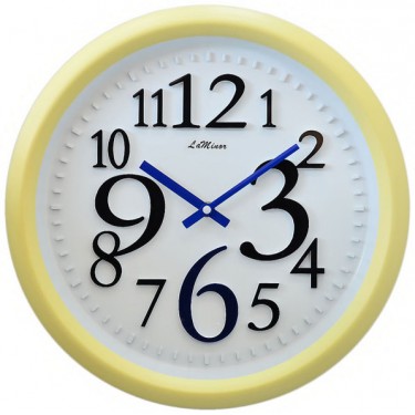 Настенные интерьерные часы La Minor 6134-A желтые