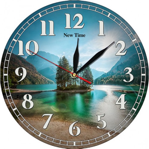 Часы нова. Настенные часы New time k890. Часы картина. Настенные часы с пейзажем. Часы в бассейн настенные.