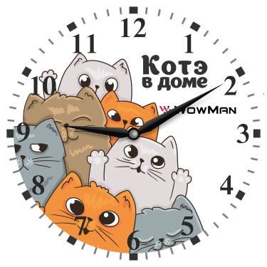 Настенные интерьерные часы WowMan Kote krug