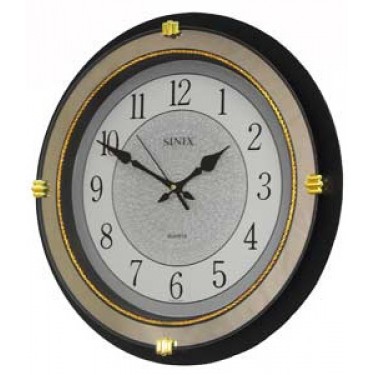 Пластиковые настенные интерьерные часы Sinix 4041 CMB
