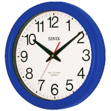 Пластиковые настенные интерьерные часы Sinix 4065 в синие