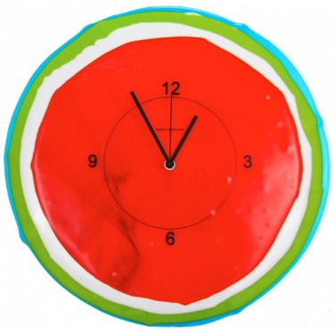 Стеклянные настенные интерьерные часы Diamantini&Domeniconi 51 Red