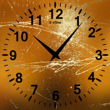 Стеклянные настенные интерьерные часы SvsTime 002-33X33-0002-05B