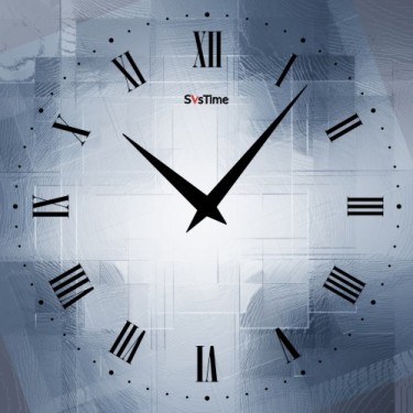 Стеклянные настенные интерьерные часы SvsTime 002-33X33-0008-06B