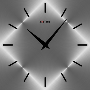 Стеклянные настенные интерьерные часы SvsTime 002-33X33-0012-02B