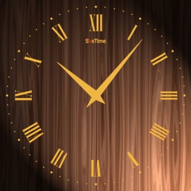 Стеклянные настенные интерьерные часы SvsTime 002-33X33-0013-06G