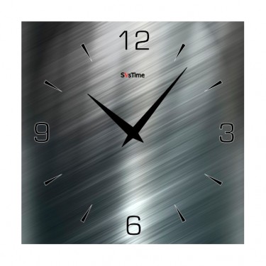 Стеклянные настенные интерьерные часы SvsTime 002-33X33-0014-03B