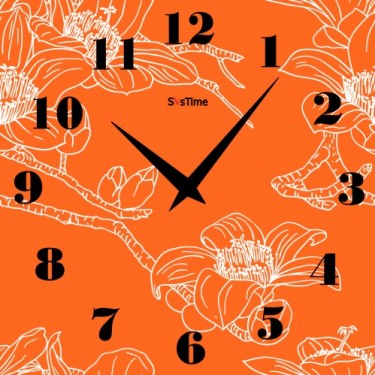 Стеклянные настенные интерьерные часы SvsTime 002-33X33-0019-07B