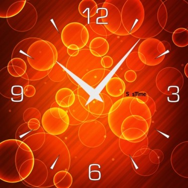 Стеклянные настенные интерьерные часы SvsTime 002-33X33-0022-03S