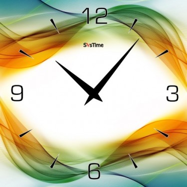 Стеклянные настенные интерьерные часы SvsTime 002-33X33-0026-03B