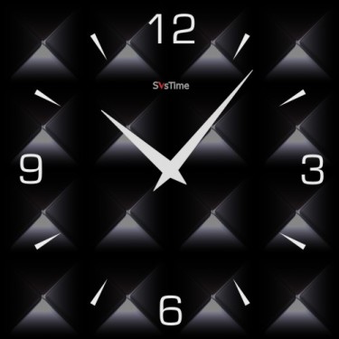 Стеклянные настенные интерьерные часы SvsTime 002-33X33-0028-03S